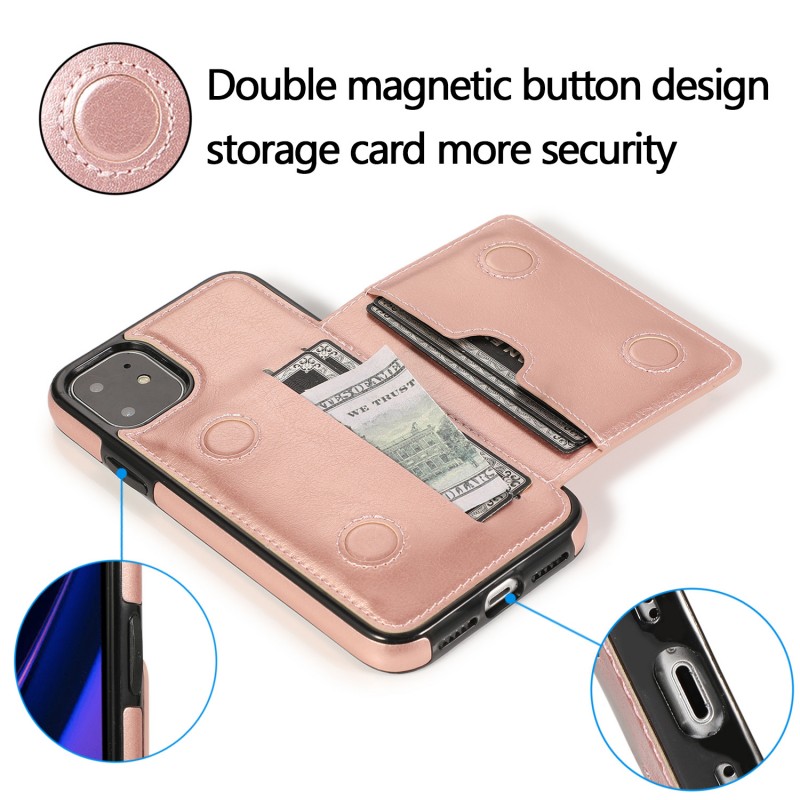 Magnetic Flip Card Slot Leather Case  with Wallet